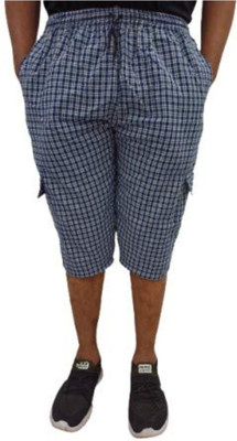 AF World fashion Checkered Men Three Fourths