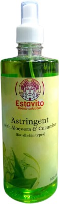 ESTAVITO Astringent with Aloevera extracts 500ml | For Open pores | Deep cleanses | Tones | Refreshes the skin Men & Women(500 ml)