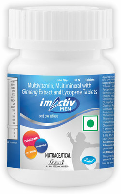 imActiv Multivitamin Tablets for Men with Ginseng Extract 30 Tablets Pack of 2(2 x 30 Tablets)