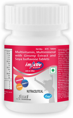 imActiv Multivitamin Tablets for Women with Ginseng Extract 30 Tablets Pack of 2(2 x 30 Tablets)