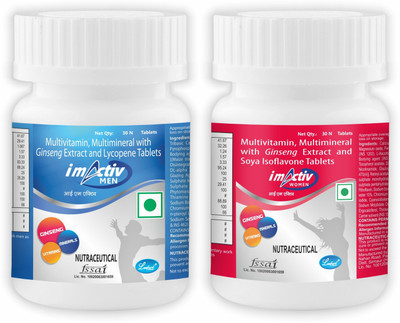 imActiv Multivitamin Tablets for Men & Women Combo Pack (30 Tablets Each)(2 x 30 Tablets)
