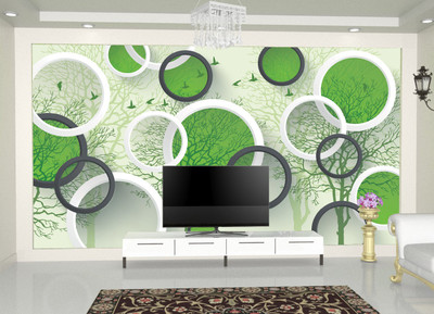 Guru Production Vinyl Decorative White, Green Wallpaper(L x W: 243 cm x 40 cm)