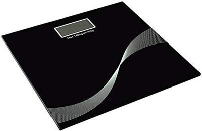SMIC Digital Weighing Scale Bathroom Weight Machine Weighing Scale(Black)