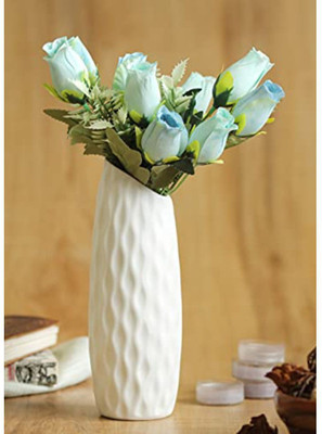 Satyam Kraft Artificial Tulip Flower Stick, Bunch with Color Shade for Home Decoration and Craft Blue Rose Artificial Flower(13.7 inch, Pack of 1) Flipkart