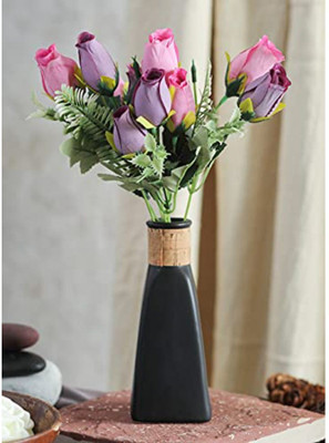 Satyam Kraft Artificial Tulip Flower Stick, Bunch with Color Shade for Home Decoration and Craft Purple Rose Artificial Flower(13.7 inch, Pack of 1) Flipkart