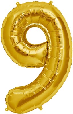 Tiank Innovation Solid 17 Inch Number () Balloon Balloon(Gold, Pack of 1)