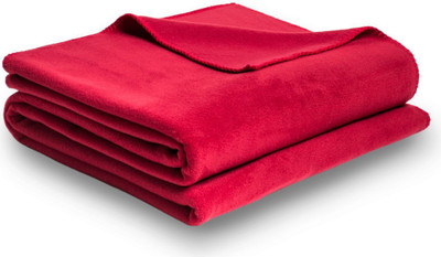 Supreme Home Collective Solid Single Fleece Blanket for  Mild Winter(Microfiber, Maroon)