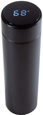 SMIC LED Temperature Display Vacuum Insulated Double Walled Stainless Steel Flask 500 ml Flask(Pack of 1, Black, Steel)