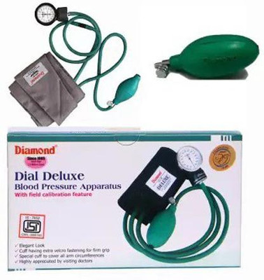 DIAMOND Dial Deluxe With Extra Bulb Blood Pressure Apparatus Bp Monitor Cuff