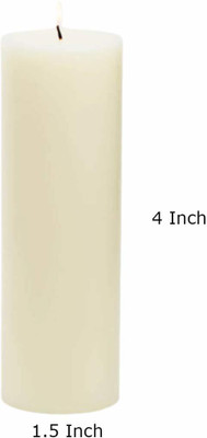 SAPI'S Scented Pillar Candles Candle(White, Pack of 4)
