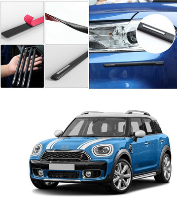 PECUNIA Plastic Car Door Guard(Black, Silver, Pack of 4, Mini, Countryman)