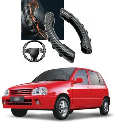 PRTEK Hand Stiched Steering Cover For Maruti Zen(Black, Tarpaulin, Plastic)