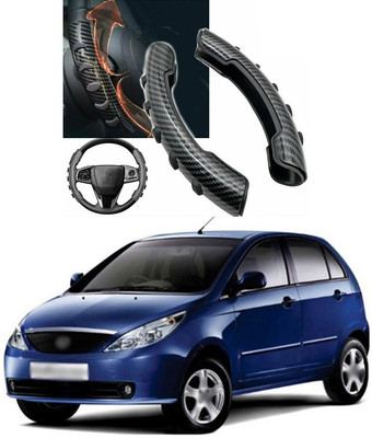PRTEK Hand Stiched Steering Cover For Tata Indica(Black, Tarpaulin, Plastic)