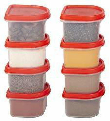 Cutting EDGE Plastic Utility Container  - 250 ml(Pack of 8, Red)