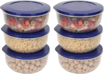 Flipkart SmartBuy Plastic Utility Container  - 400 ml(Pack of 6, Blue)