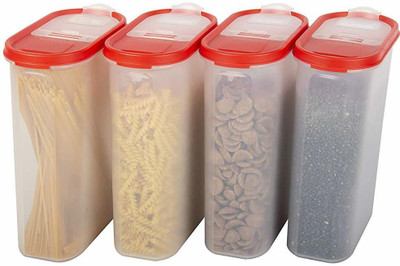 Flipkart SmartBuy Plastic Utility Container  - 2.4 L(Pack of 4, Red)
