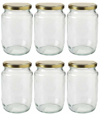 BSE4SOURCE Glass Utility Container  - 500 ml(Pack of 6, Clear)