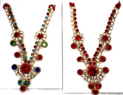 DURGA HOSIERY Mala Deity Ornament(laddu gopal/thakur ji colourful fancy stones mala for size 1 or 2 number small)