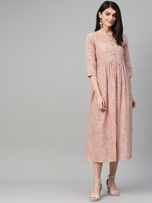 Nayo Women Maxi Pink Full Length Dress