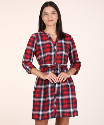 FLYING MACHINE Women Shirt Multicolor Above Knee/Mid Thigh Length Dress