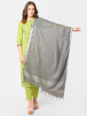 DUPATTA BAZAAR Cotton Blend Solid Women Dupatta