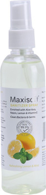 Maxisoft  (Spray) Refreshing Lemon & Mint Sanitizer Spray Bottle(120 ml)