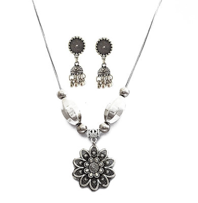 Yash Jewels Emporium Brass Silver Silver Jewellery Set(Pack of 1)