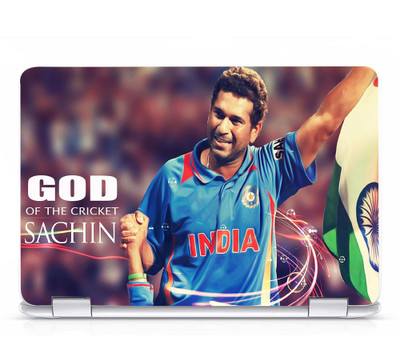 POINT ART HQ Laptop Skin Decal Sticker Glossy Vinyl Fits Size Bubble Free – God Of The Cricket Vinyl Laptop Skin Compatible for 15.6 inch(Theme: Famous Personalities)