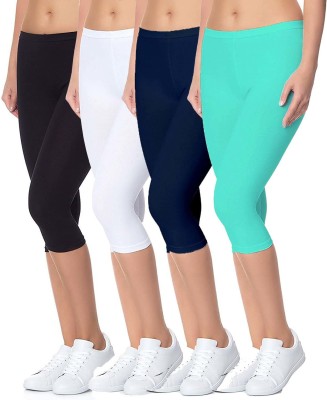 Swastik Stuffs Western Wear Legging(Black, White, Dark Blue, Light Green, Solid)