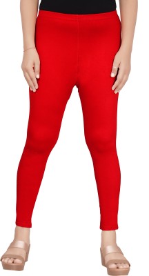 Yajurveda Fashions Ankle Length  Ethnic Wear Legging(Red, Solid)