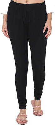 Lyra Churidar  Ethnic Wear Legging(Black, Solid)