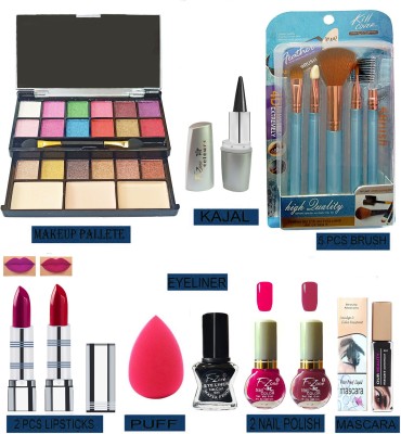 F-Zone Makeup Kit of 14 In 1 Makeup Items KST27(Pack of 14)