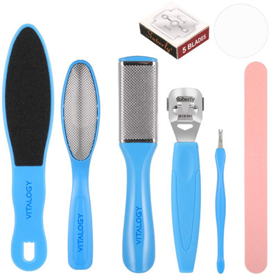 JOTKAPARKASH Manicure Set with 7 Tools with Pedicure Foot File Set Foot Care Tool Pack 2(100 g, Set of 8)