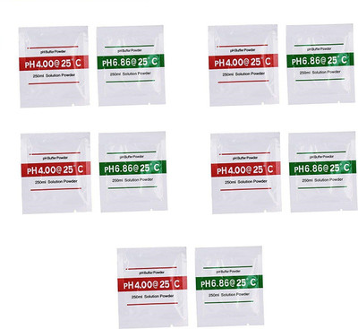 MERRITO 10 Pcs Ph Buffer Solution Powder Ph Test Meter Measure Calibration pH Indicators pH Indicators