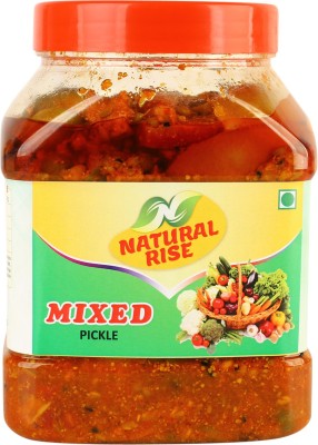 Natural Rise Pure Homemade Ghar Ka Bana Organic Mixed Pickle Mix Veg Ka Achar (1Kg) Mixed Vegetable Pickle(1 kg)