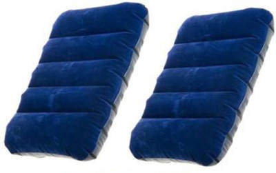 Pragati Hub Air Stripes Travel Pillow Pack of 2(Blue)