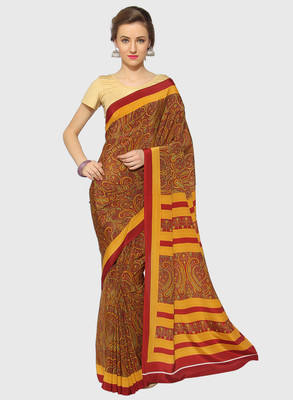 Kimisha Printed Daily Wear Crepe Saree(Maroon)
