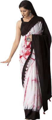 Pinkcity Trade World Printed, Color Block, Blocked Printed Daily Wear Pure Cotton Saree(White)