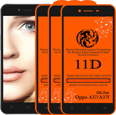 11D Edge To Edge Tempered Glass for Oppo A37f(Pack of 3)