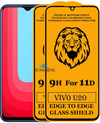 SUNSHINE Edge To Edge Tempered Glass for Vivo U20(Pack of 2)
