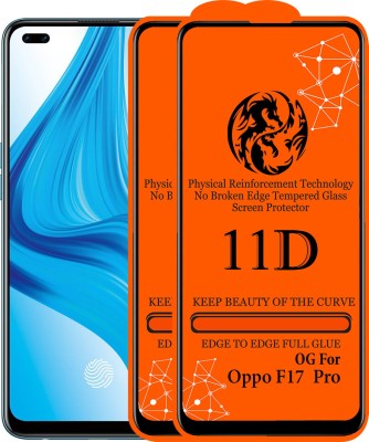 Ascensify Edge To Edge Tempered Glass for Oppo F17 Pro(Pack of 2)