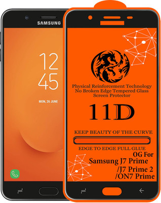 11D Edge To Edge Tempered Glass for Samsung Galaxy On7 Prime(Pack of 1)
