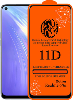 11D Edge To Edge Tempered Glass for Realme 6(Pack of 1)