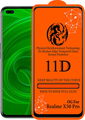 11D Edge To Edge Tempered Glass for Realme X50 Pro(Pack of 1)