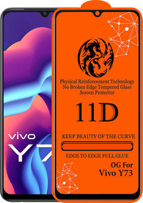 Strivex Edge To Edge Tempered Glass for Vivo Y73(Pack of 1)