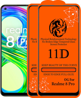 11D Edge To Edge Tempered Glass for Realme 8 Pro(Pack of 2)