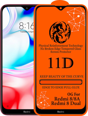 11D Edge To Edge Tempered Glass for Redmi 8(Pack of 1)