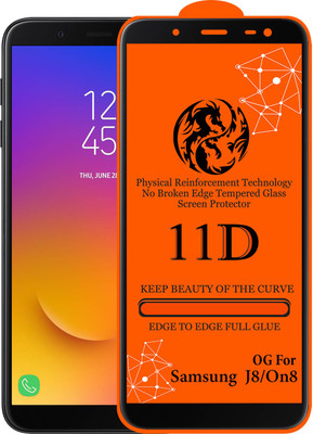 11D Edge To Edge Tempered Glass for Samsung Galaxy On8(Pack of 1)