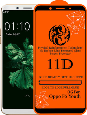 11D Edge To Edge Tempered Glass for Oppo F5 Youth(Pack of 1)