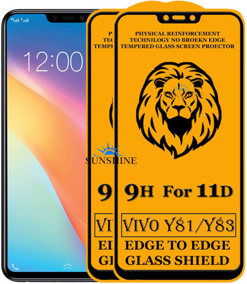 SUNSHINE Edge To Edge Tempered Glass for Vivo Y83(Pack of 2)
